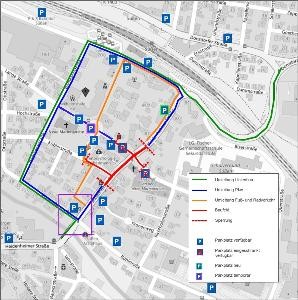 Umleitungsstrecken beim 2. Bauabschnitt