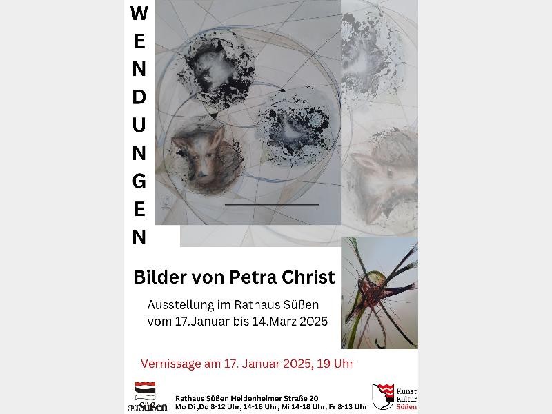 Wendungen - Bilder von Petra Christ Ein Plakat über eine Kunstausstellung