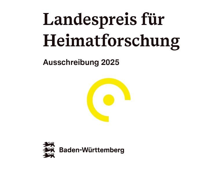 Der Landespreis für Heimatforschung 2025 ist ausgeschrieben. Ein Logo mit dem Schriftzug "Landespreis für Heimatforschung"