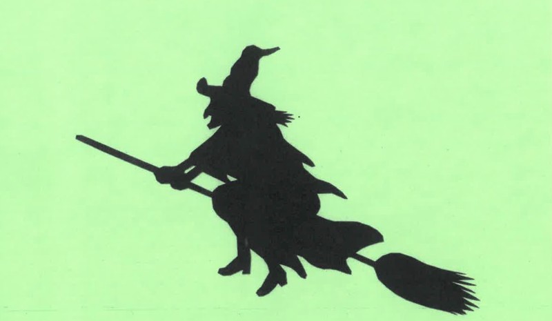 Ein Plakat, das auf den Hexensturm 2026 hinweist. Eine Grafik einer schwarzen Hexe auf einem Besen reitend und dazu die Daten des Hexensturms.