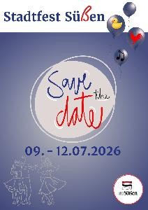 Flyer zum Stadtfest in Süßen Das Stadtfest findet vom 9. bis 12. Juli statt.