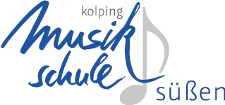 Das Logo der Kolping-Musikschule mit Notenschlüssel